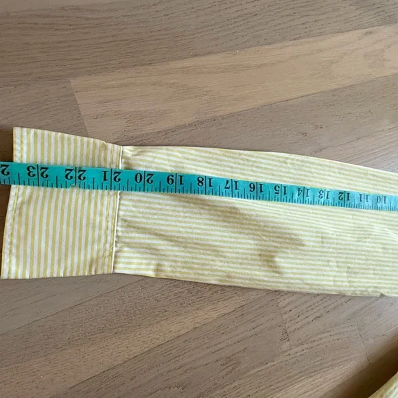 J. Crew women’s  Yellow Striped Button Down Shirt - Picture 4 of 6